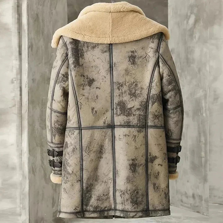 Men’s B3 RAF Sheepskin Leather Coat – Long Shearling Flight Jacket