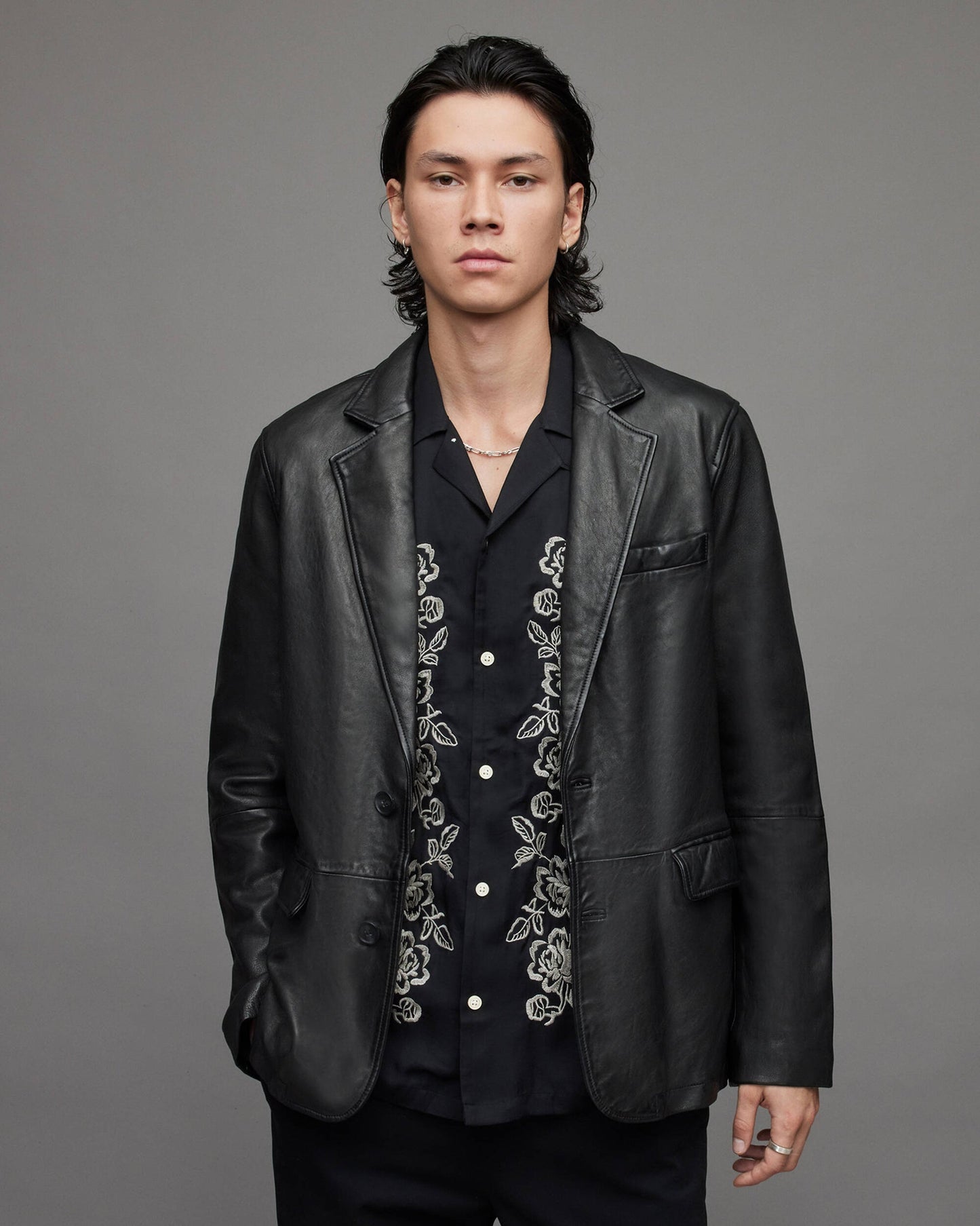 Men’s Black Leather Blazer – Classic, Stylish & Timeless