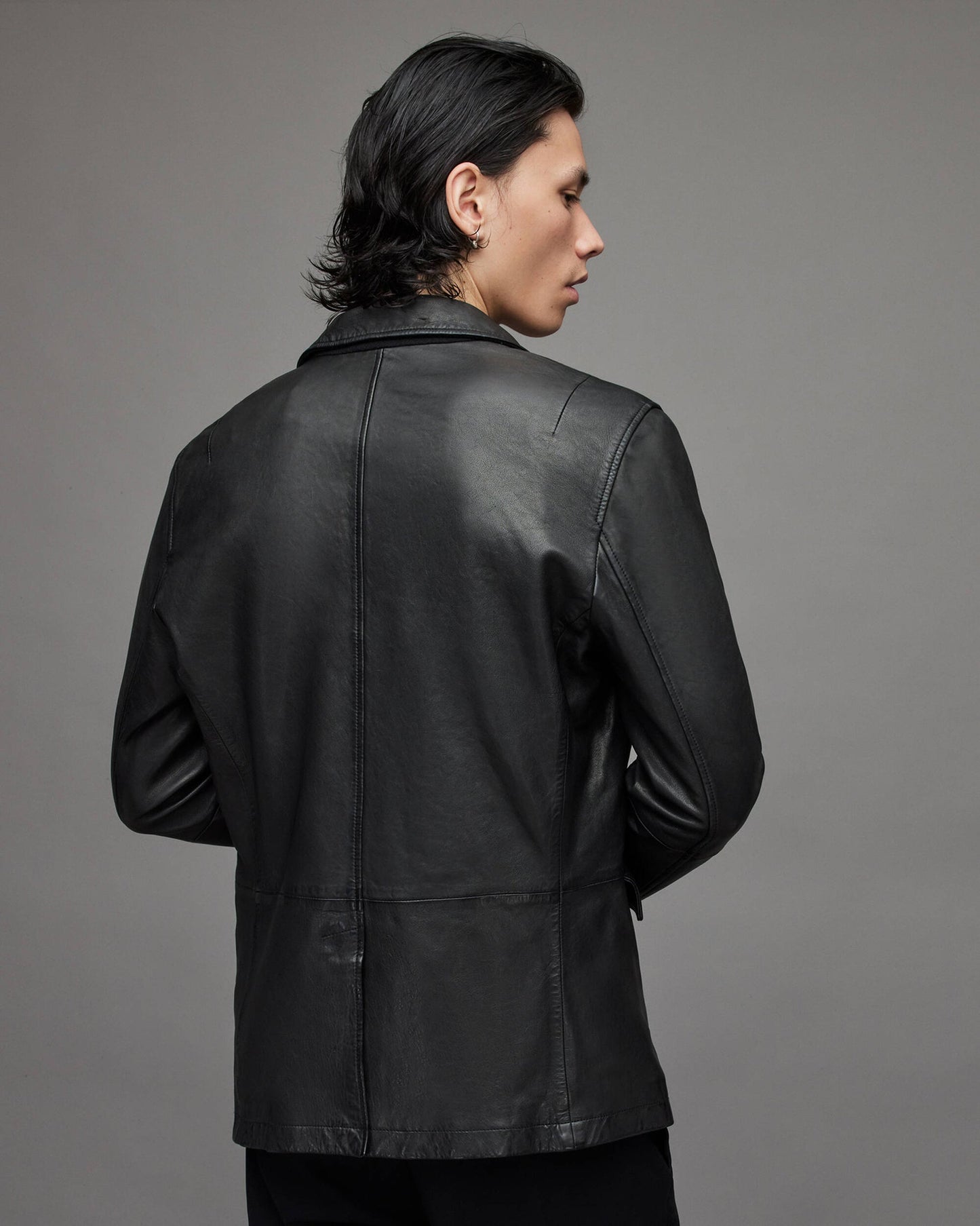 Men’s Black Leather Blazer – Classic, Stylish & Timeless