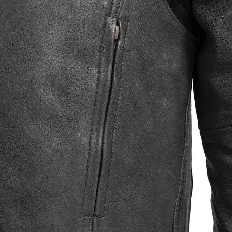 Willie Unisex Motorcycle Leather Jacket – Classic Rider Gear & Perfect Biker Gift