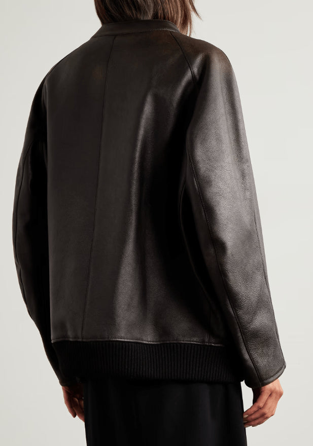 "Vintage Rebel Women's Black Distressed Leather Jacket"