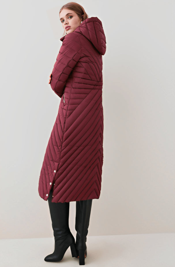 Ox Red Women's Puffer Trench Coat