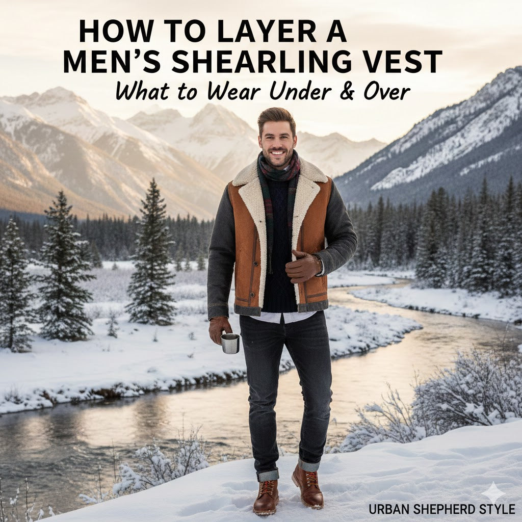 How to Layer a Men’s Shearling Vest: What to Wear Under & Over