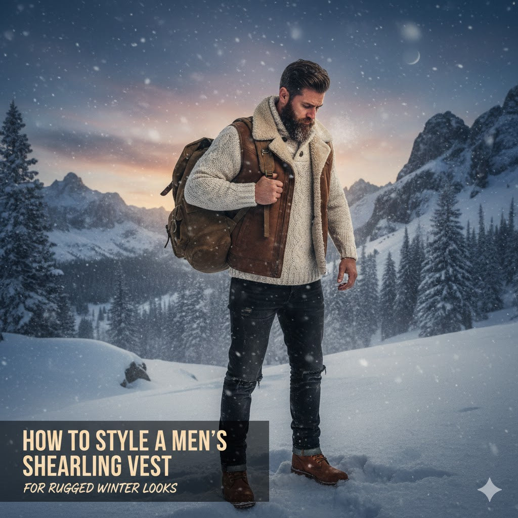 How to Style a Men’s Shearling Vest for Rugged Winter Looks