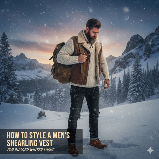 How to Style a Men’s Shearling Vest for Rugged Winter Looks