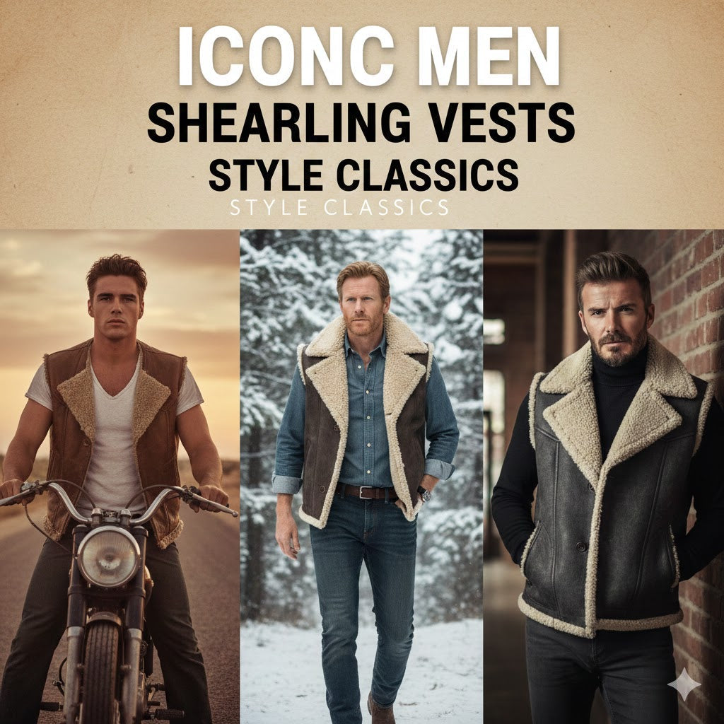 Iconic Men Who Turned Shearling Vests Into Style Classics