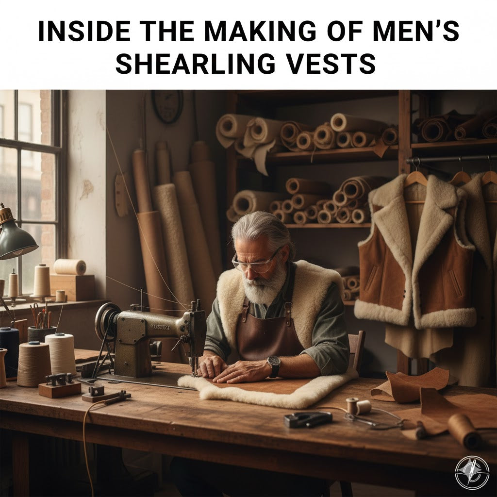 Inside the Making of Men’s Shearling Vests