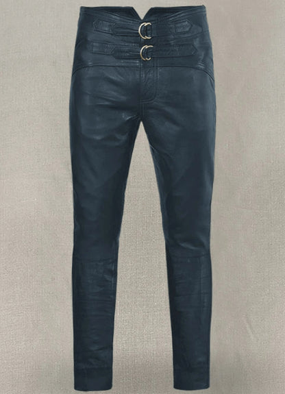 Royal Blue Leather Pants for Men - Stylish & Comfortable Fit