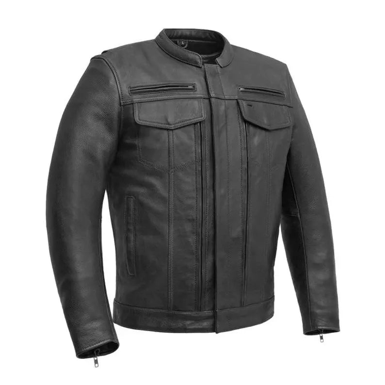 Willie Unisex Motorcycle Leather Jacket – Classic Rider Gear & Perfect Biker Gift