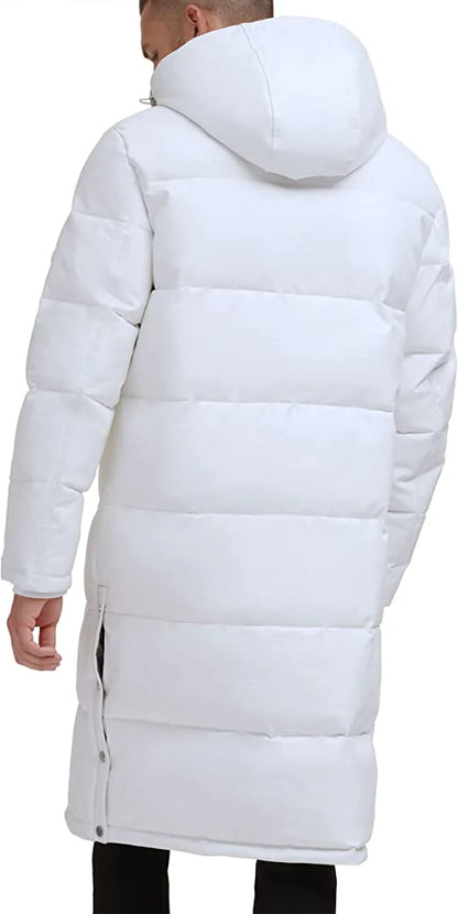 Shop Best Men's Trench Puffer Leather Coat