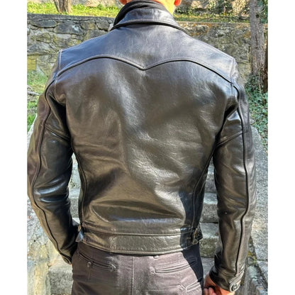 Men’s Vintage Biker Leather Jacket – Classic Motorcycle Style & Perfect Leather Gift for Him