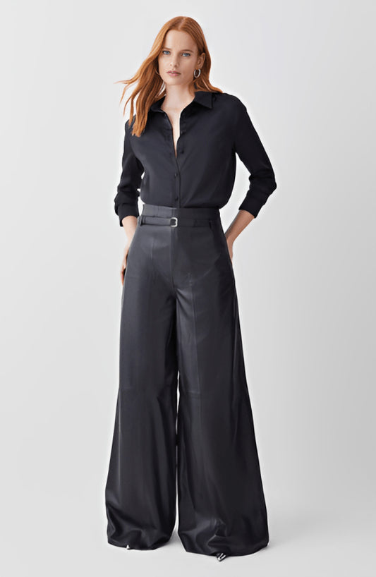 Black Leather Pants for Women