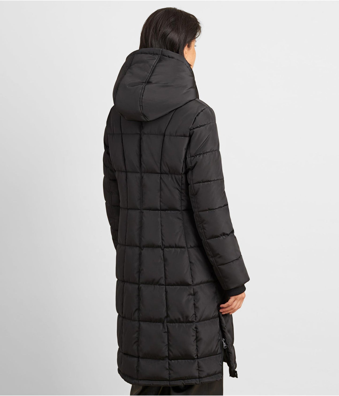 Women's Puffer Trench Coat – Black