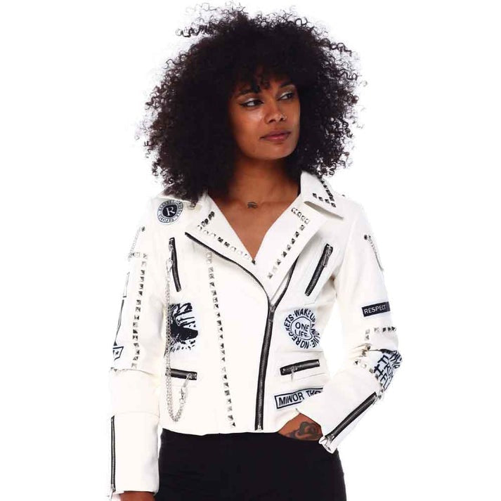 Women's Studded Leather Jacket