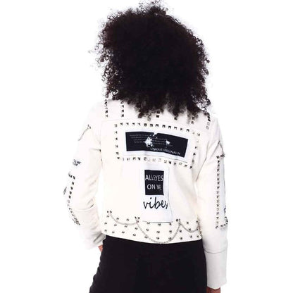 Women's Studded Leather Jacket