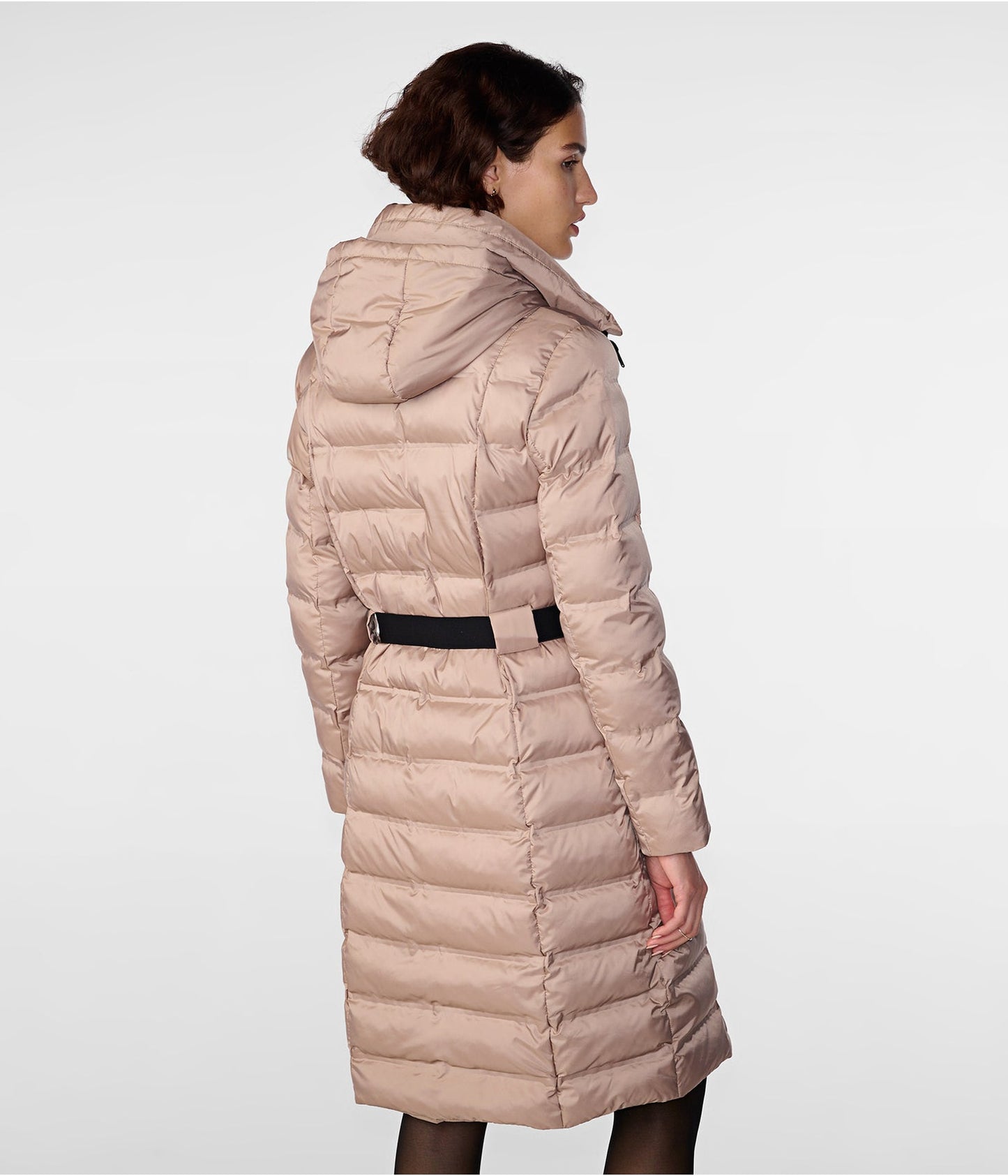 Women's Quilted Puffer Trench Coat Tea Pink